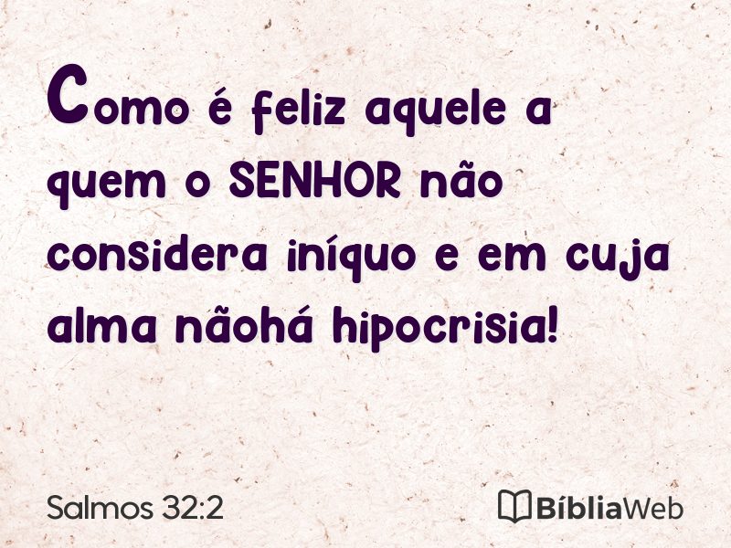 Salmos 32:2 em imagem para compartilhar
