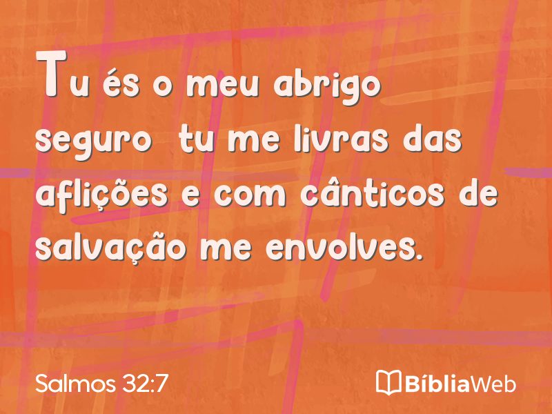 Salmos 32:7 em imagem para compartilhar