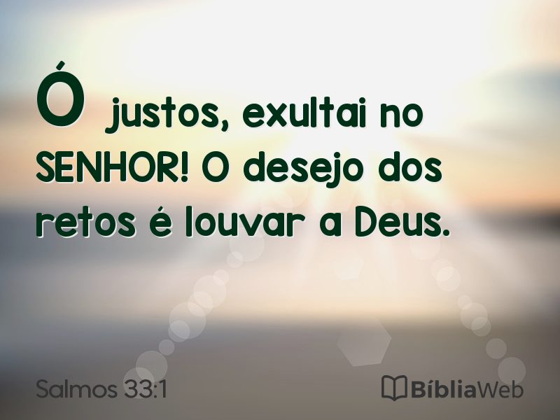 Salmos 33:1 em imagem para compartilhar