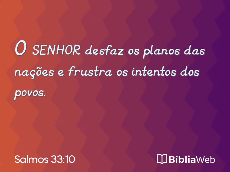 Salmos 33:10 em imagem para compartilhar