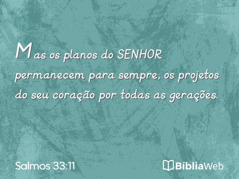 Salmos 33:11 em imagem para compartilhar