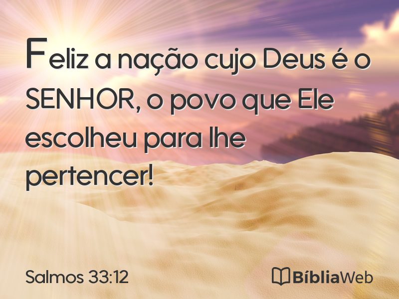 Salmos 33:12 em imagem para compartilhar