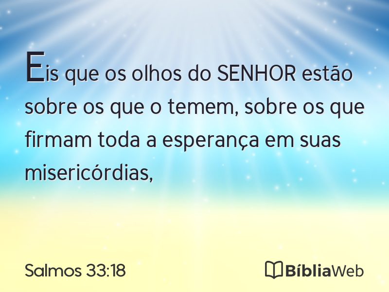 Salmos 33:18 em imagem para compartilhar