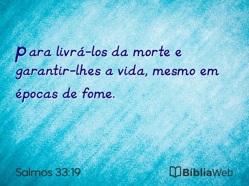 Salmos 33:19 em imagem para compartilhar