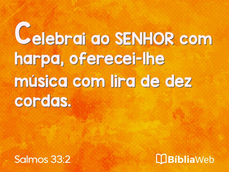 Salmos 33:2 em imagem para compartilhar