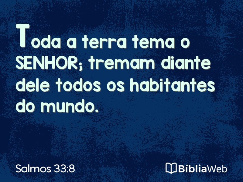 Salmos 33:8 em imagem para compartilhar