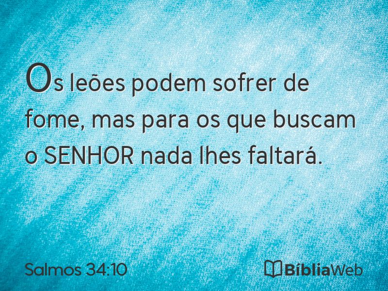 Salmos 34:10 em imagem para compartilhar