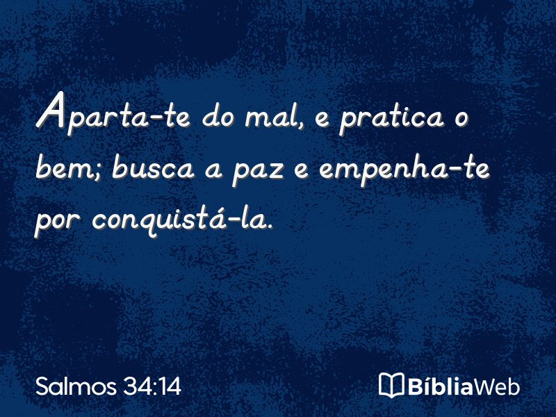 Salmos 34:14 em imagem para compartilhar