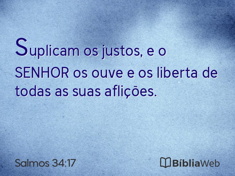 Salmos 34:17 em imagem para compartilhar