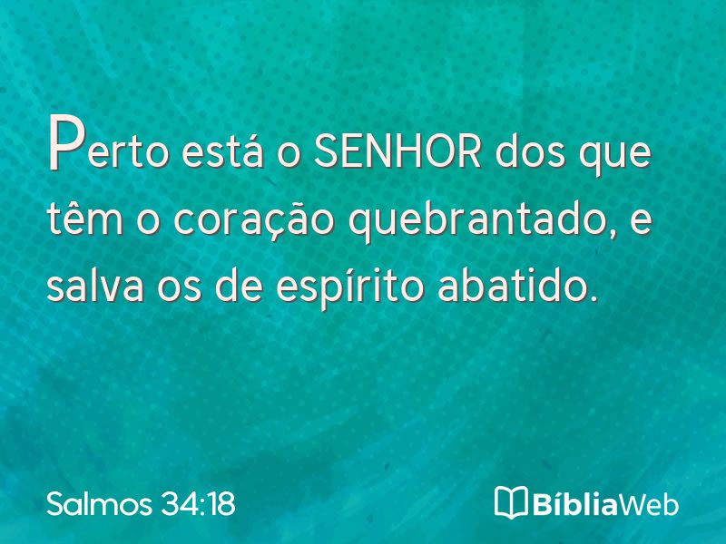 Salmos 34:18 em imagem para compartilhar