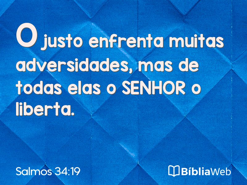 Salmos 34:19 em imagem para compartilhar