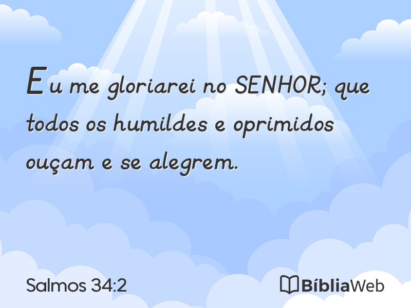 Salmos 34:2 em imagem para compartilhar