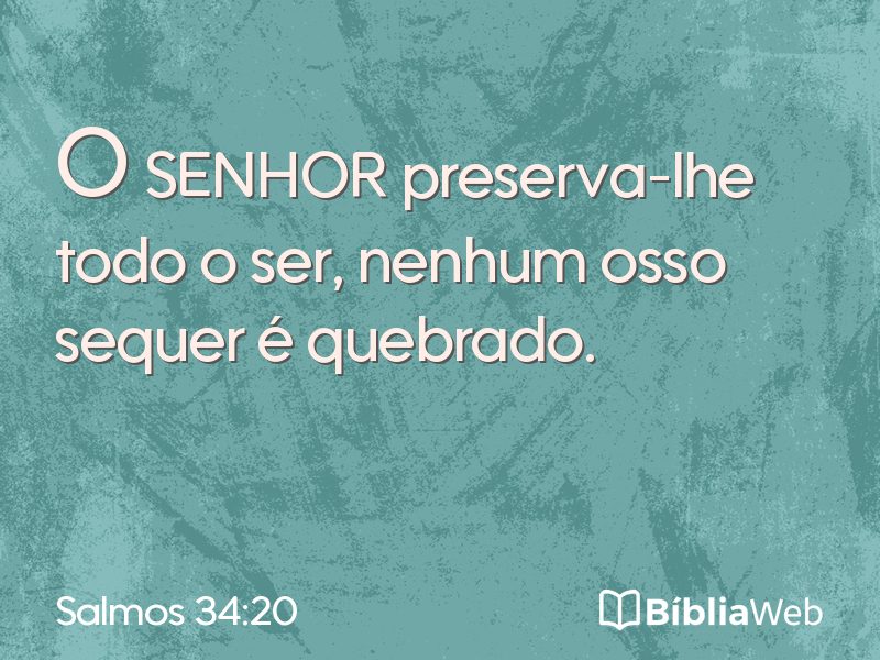 Salmos 34:20 em imagem para compartilhar