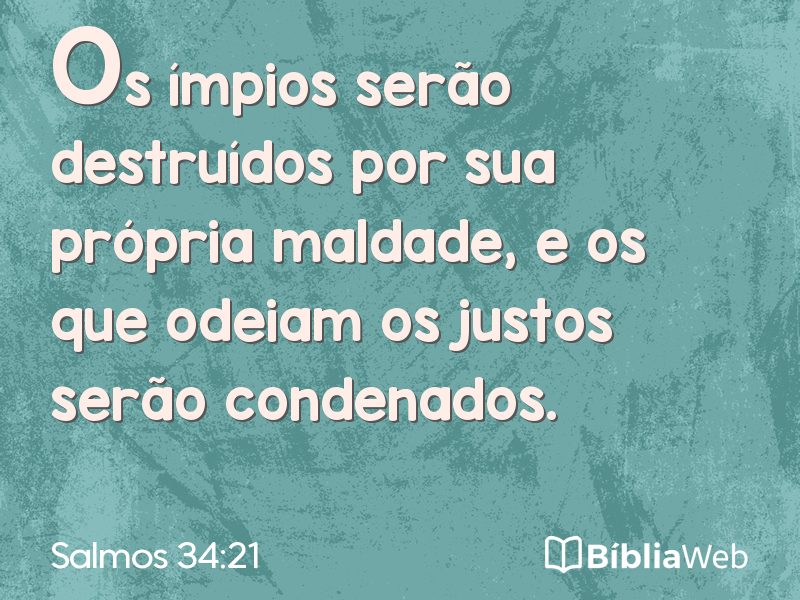 Salmos 34:21 em imagem para compartilhar