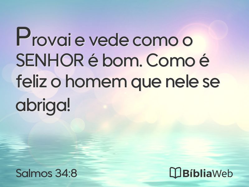 Salmos 34:8 em imagem para compartilhar