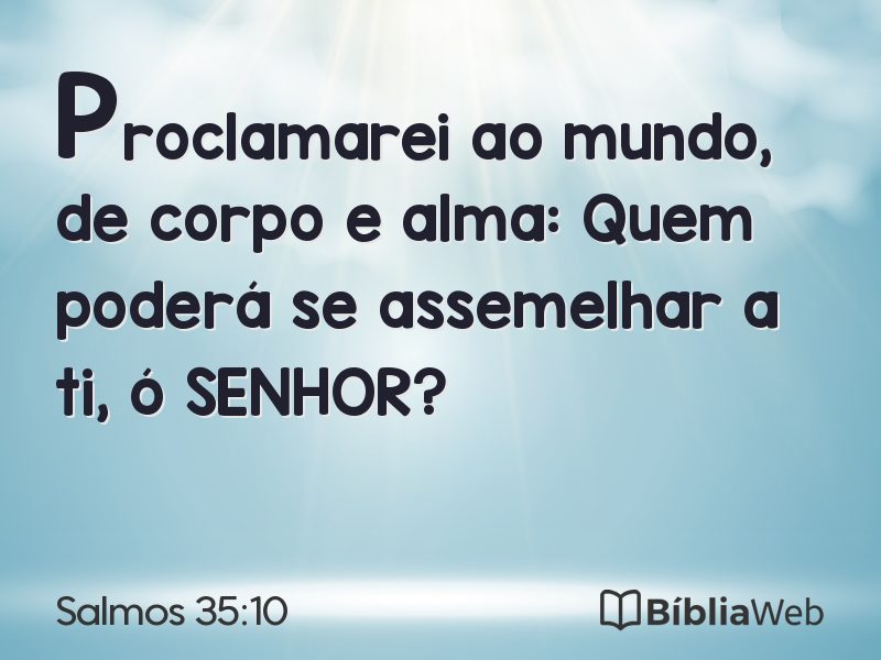 Salmos 35:10 em imagem para compartilhar