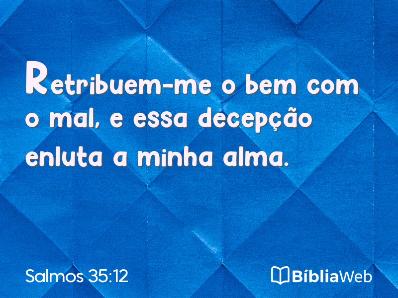 Salmos 35:12 em imagem para compartilhar