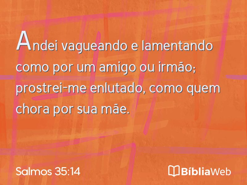Salmos 35:14 em imagem para compartilhar
