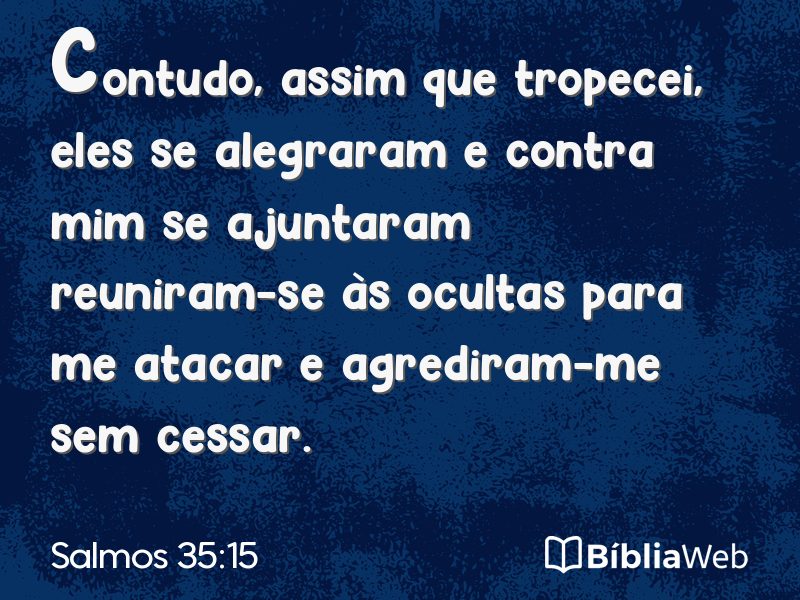 Salmos 35:15 em imagem para compartilhar