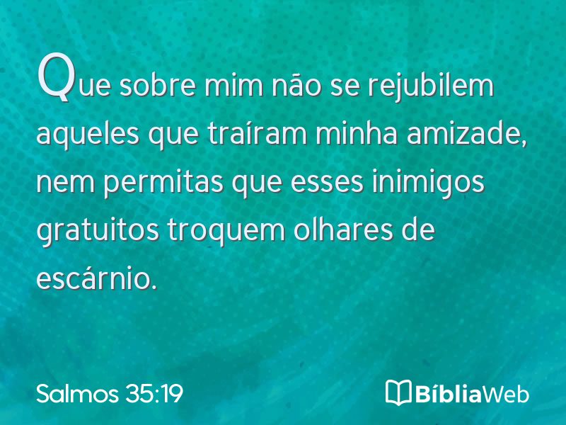 Salmos 35:19 em imagem para compartilhar