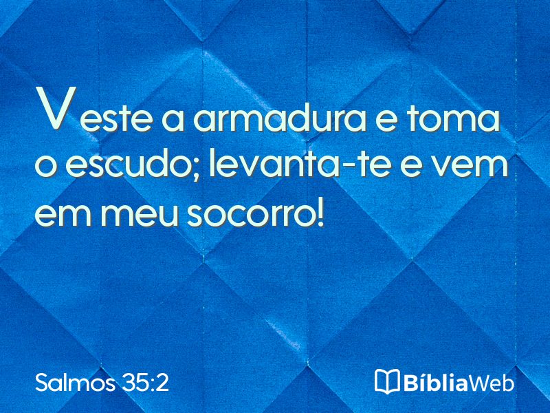 Salmos 35:2 em imagem para compartilhar
