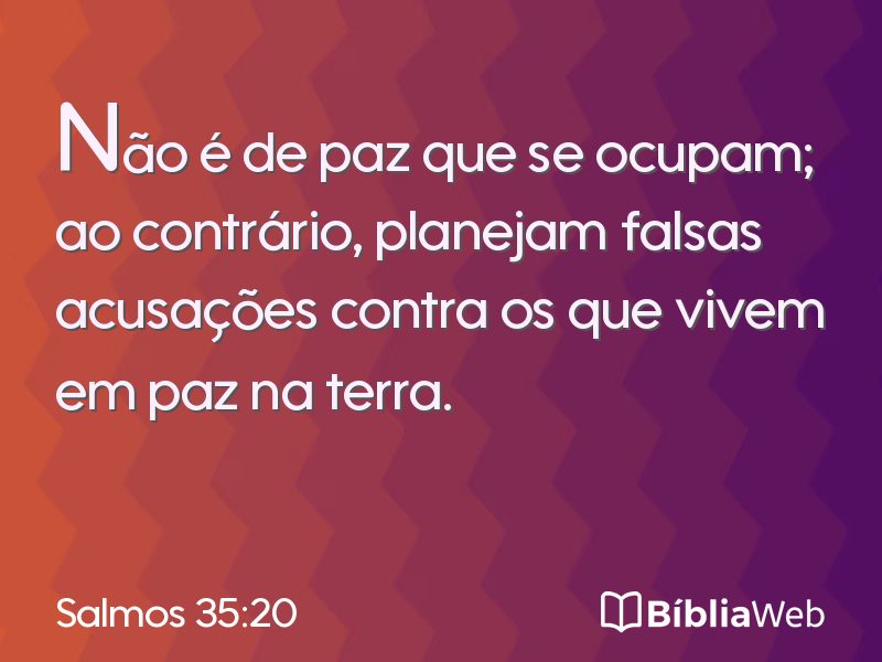 Salmos 35:20 em imagem para compartilhar