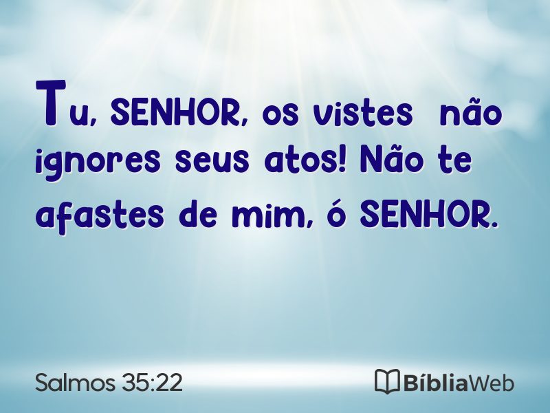 Salmos 35:22 em imagem para compartilhar