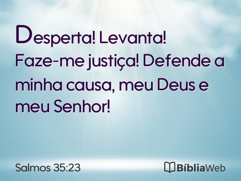 Salmos 35:23 em imagem para compartilhar