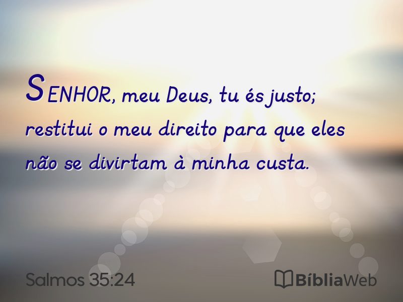Salmos 35:24 em imagem para compartilhar