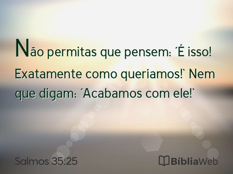 Salmos 35:25 em imagem para compartilhar
