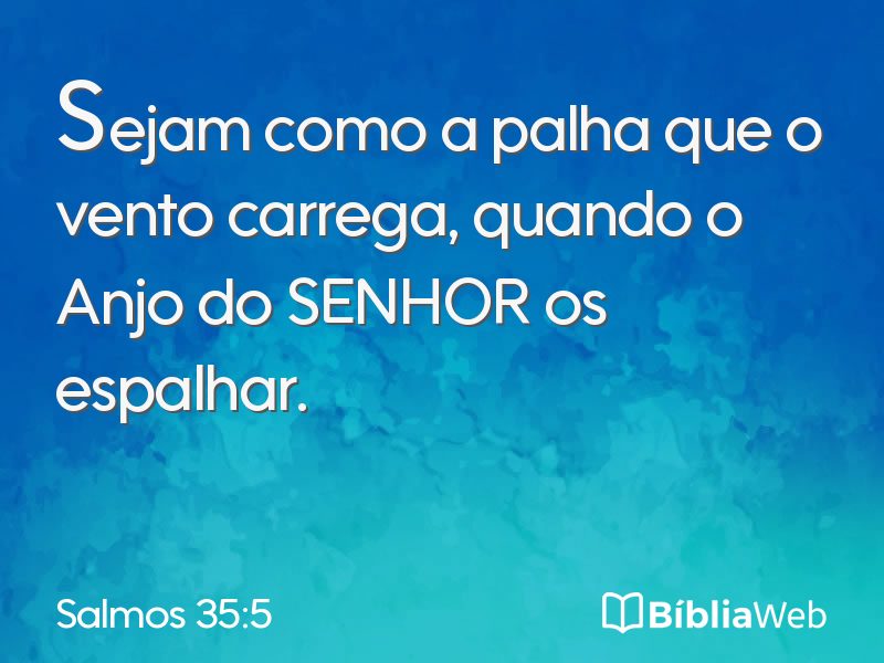 Salmos 35:5 em imagem para compartilhar