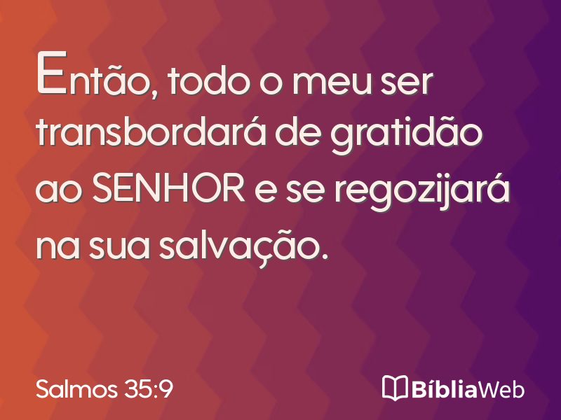 Salmos 35:9 em imagem para compartilhar
