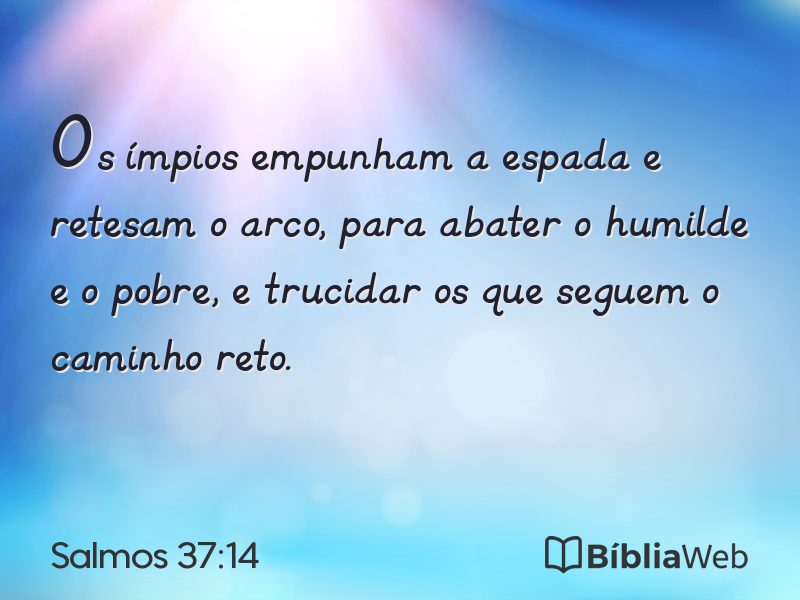Salmos 37:14 em imagem para compartilhar