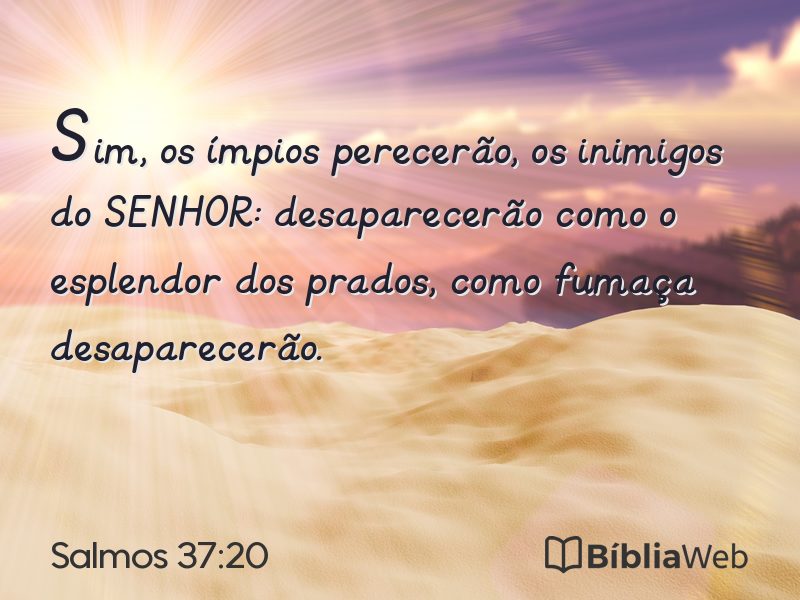 Salmos 37:20 em imagem para compartilhar