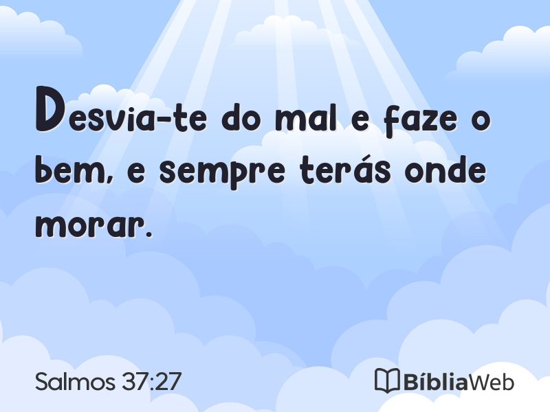 Salmos 37:27 em imagem para compartilhar