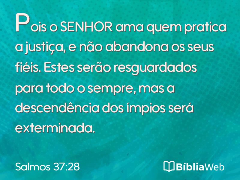 Salmos 37:28 em imagem para compartilhar