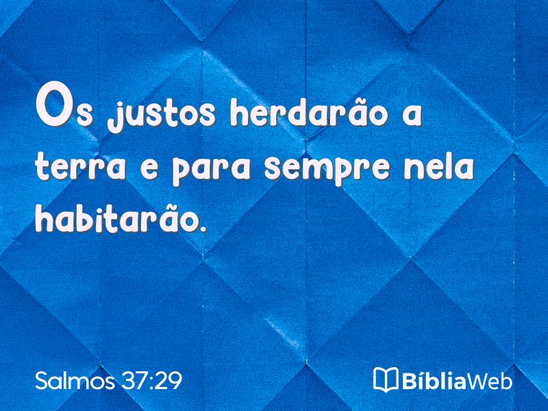 Salmos 37:29 em imagem para compartilhar