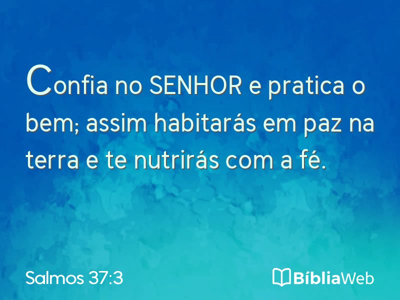 Salmos 37:3 em imagem para compartilhar