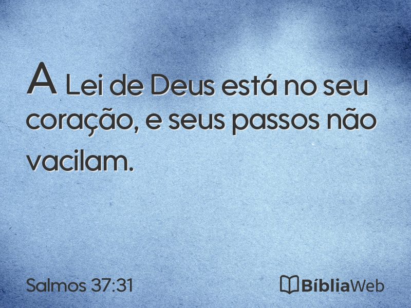 Salmos 37:31 em imagem para compartilhar