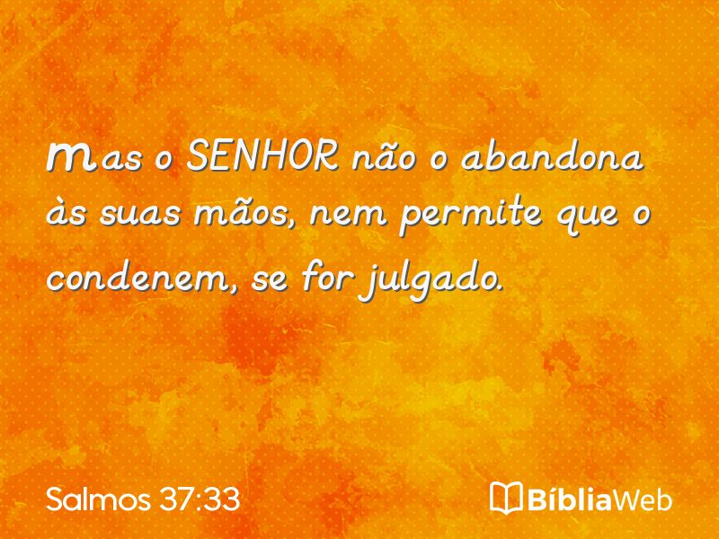 Salmos 37:33 em imagem para compartilhar
