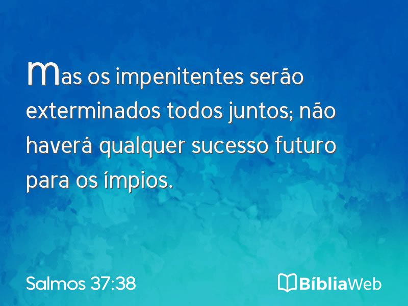 Salmos 37:38 em imagem para compartilhar