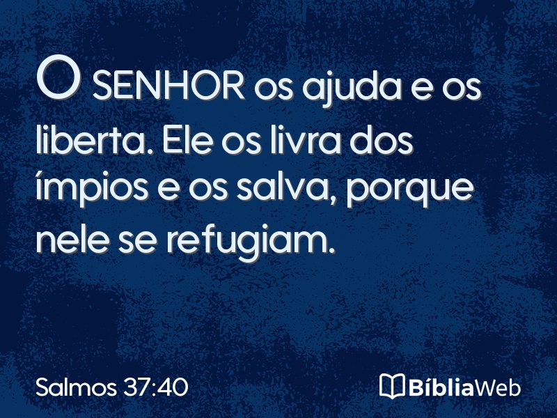Salmos 37:40 em imagem para compartilhar