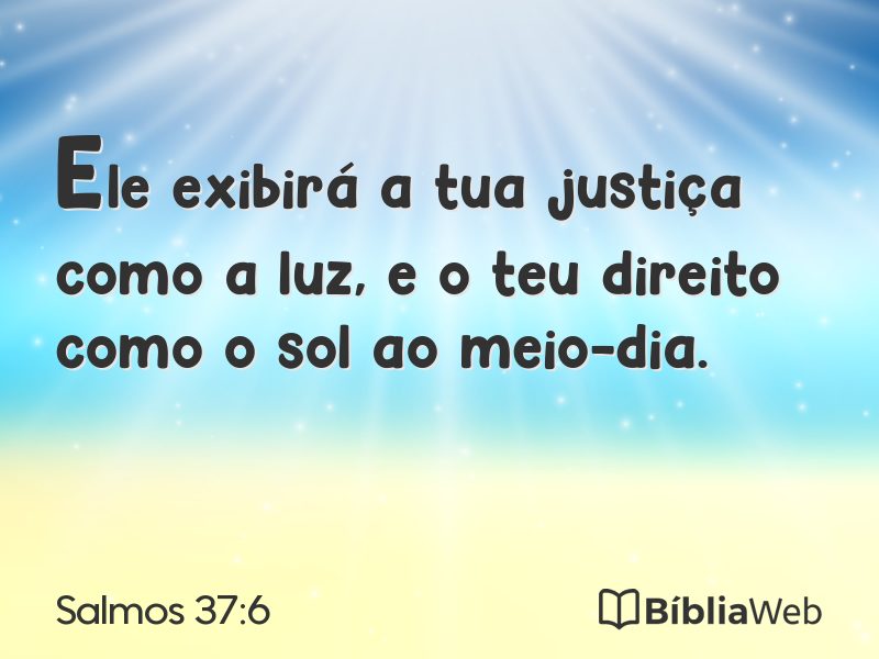 Salmos 37:6 em imagem para compartilhar