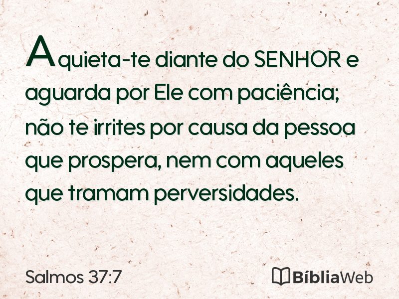 Salmos 37:7 em imagem para compartilhar