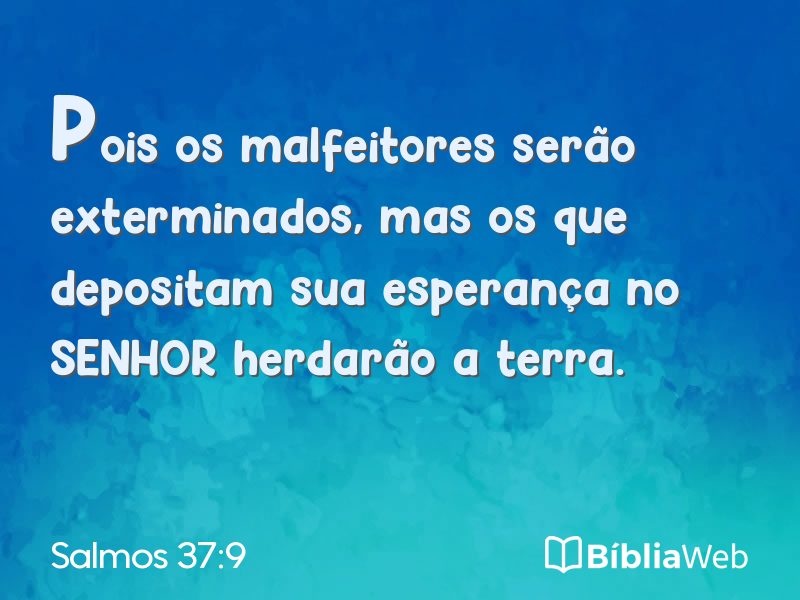 Salmos 37:9 em imagem para compartilhar