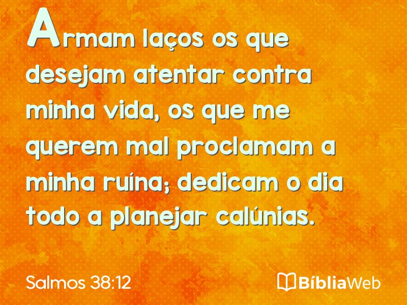 Salmos 38:12 em imagem para compartilhar