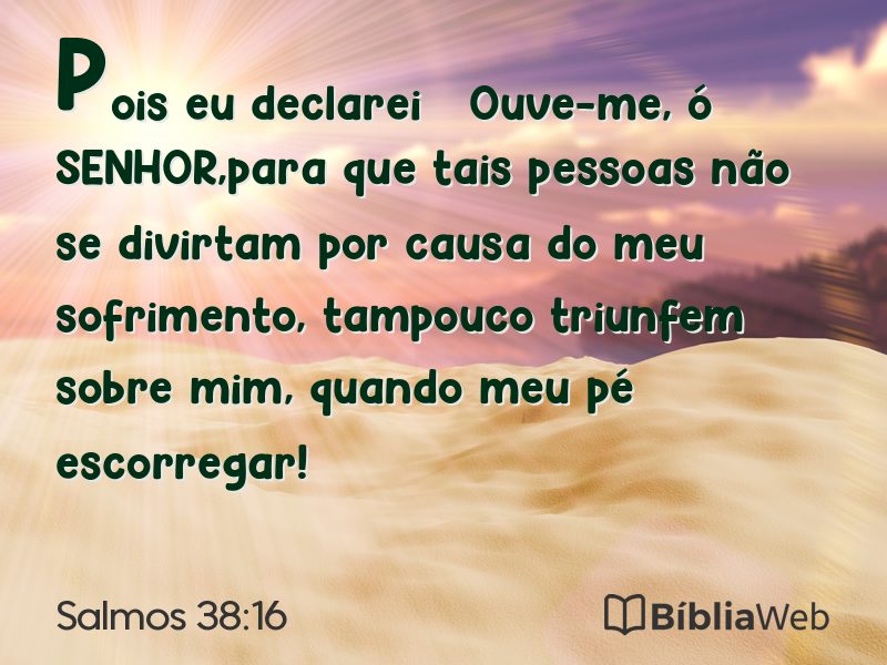 Salmos 38:16 em imagem para compartilhar