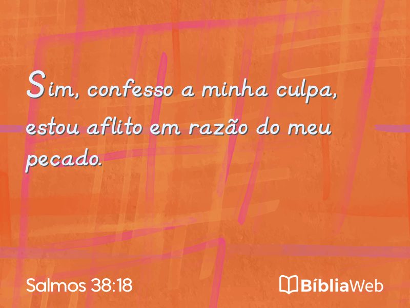 Salmos 38:18 em imagem para compartilhar