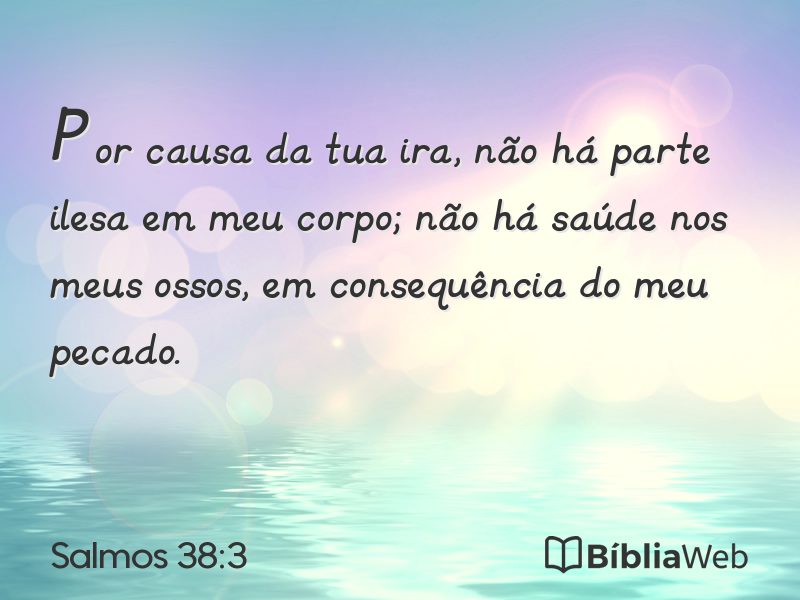 Salmos 38:3 em imagem para compartilhar