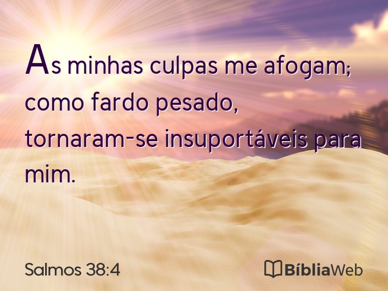 Salmos 38:4 em imagem para compartilhar
